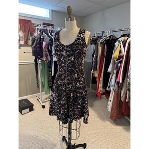 Marilyn Monroe Sleeveless Zip-Front Camouflage Print Fit & Flare Dress - Small